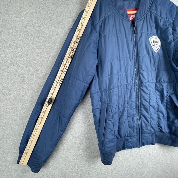 Nike Olympic Jacket Medium Sochi 2014 Team NBC Full Zip Quilted Coat Embroidered - Picture 14 of 14
